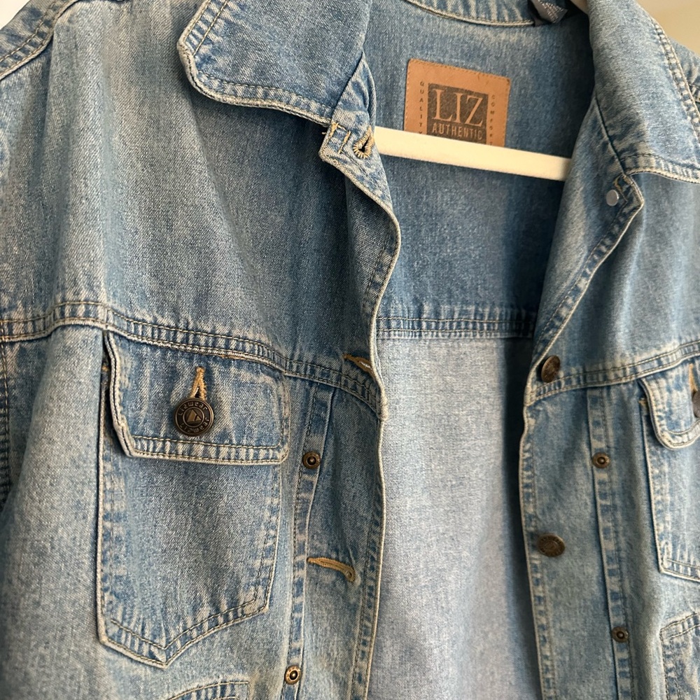 Vintage Thrifted Liz Claiborne Light Blue Denim Jacket